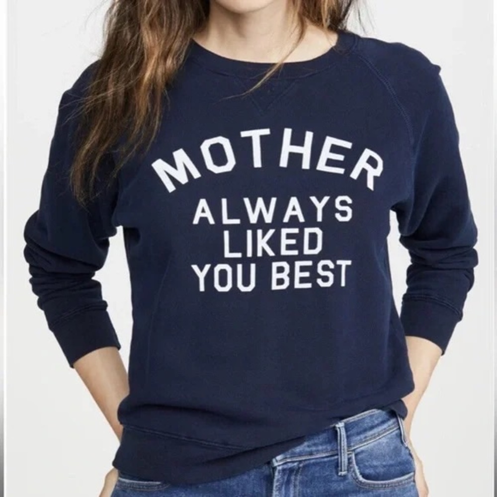 MOTHER Denim The Square Neck Mother Always Liked You Best Sweatshirt Size S